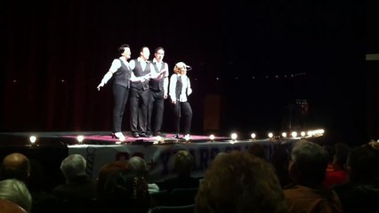 Barbershop quartet contest winners sing a classic