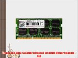 Transcend DDR3 1333MHz Notebook SO DIMM Memory Module - 4GB