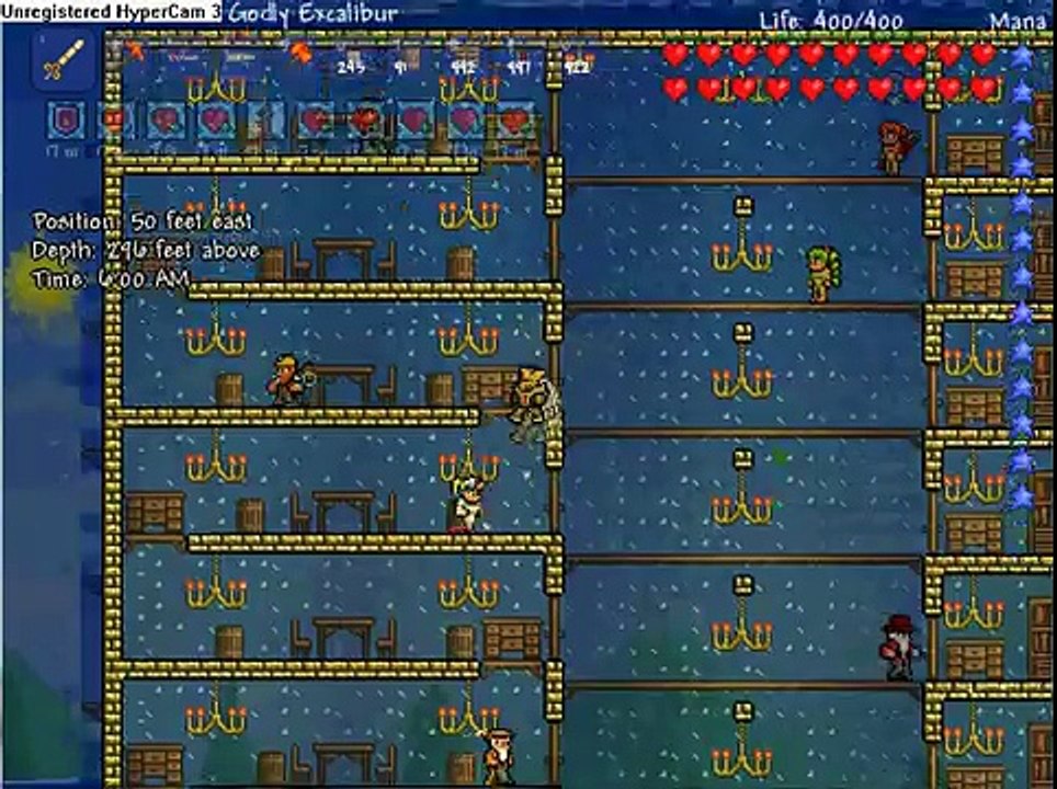 Terraria - Extreme Water Generator (That almost flooded my house) (Read Desc)