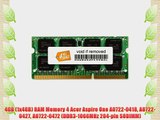 4GB (1x4GB) RAM Memory 4 Acer Aspire One AO722-0418 AO722-0427 AO722-0472 (DDR3-1066MHz 204-pin