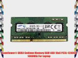 Asunflower? DDR3 Sodimm Memory RAM 4GB 1Rx8 PC3L-12800S 1600MHz For Laptop