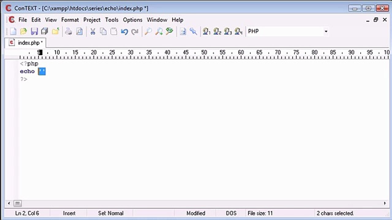 Beginner PHP Tutorial - 9 - echo_1