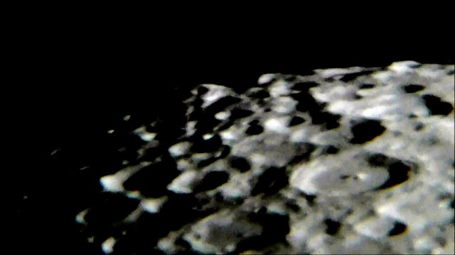 Amazing pan across 2/3 moon in waning crescent in ultra zoom!