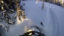 GoPro HD HERO 2008 Ski Doo Summit X 800R boon docking in some deep powder, Golden BC 2010