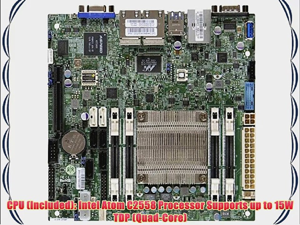 Supermicro Mini ITX A1SRI-2558F-O Quad Core DDR3 1333 MHz Motherboard and CPU Combo
