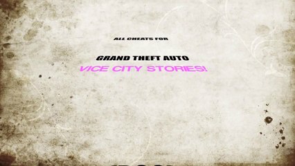 GTA Vice City Stories  All Cheat Codes PS2