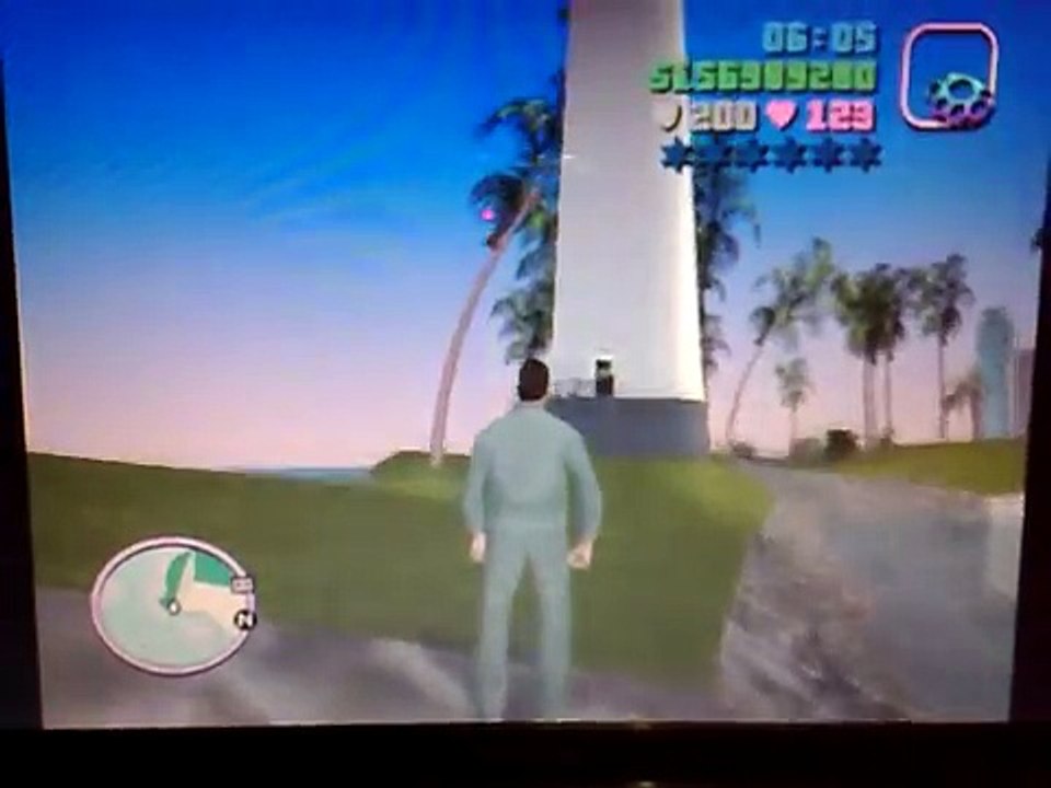 how to swim in GTA Vice City using only the health cheat video