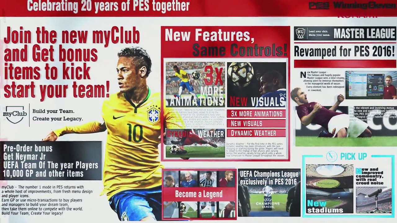 Pro Evolution Soccer 2016 (PS4) - Trailer E3 2015