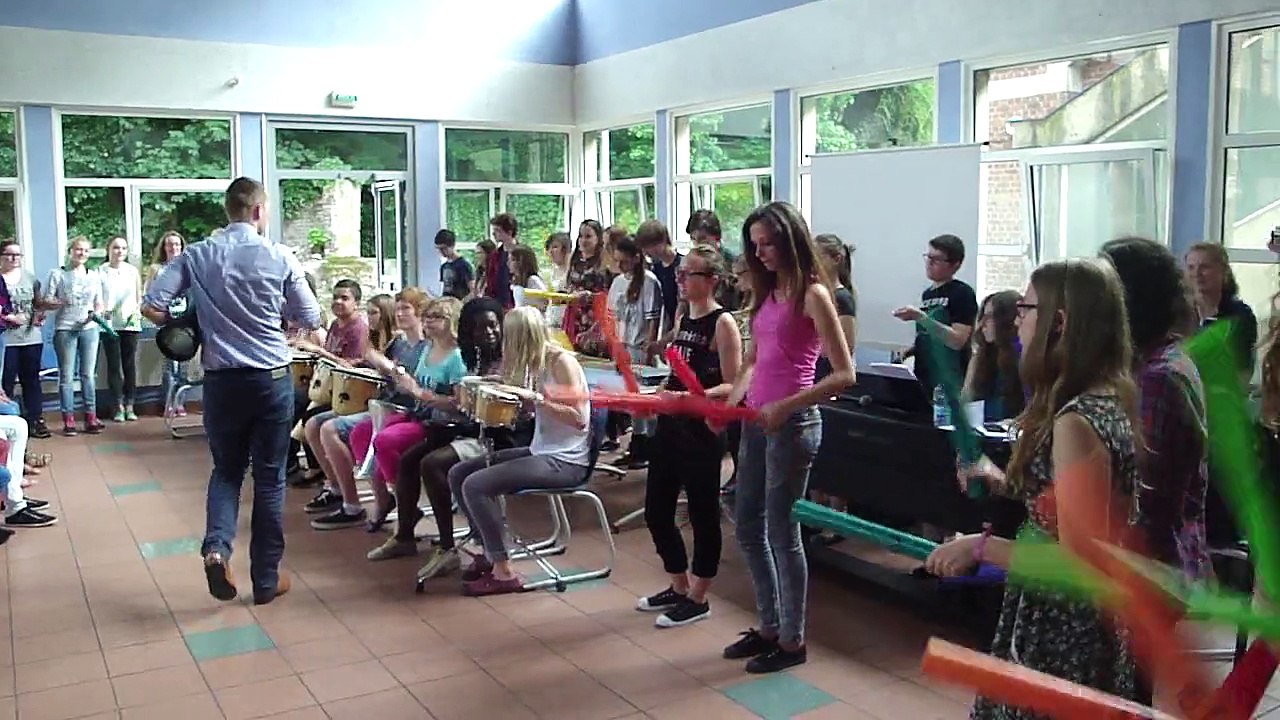 Percussions et pen-tap au collège Paul-Duez de Cambrai