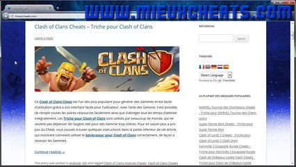 Clash of Clans Cheats Triche pour Clash of Clans