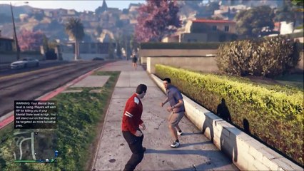 Gta5 funny moments Punching people,karate kick,fat joe down!!