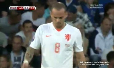 Wesley Sneijder Big Chance - Latvia v. Netherlands 12.06.2015