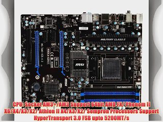 MSI 990XA-GD55 AM3  DDR3 SATA 6Gb/s USB 3.0 ATX AMD Motherboard