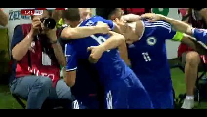 Goal Dzeko - Bosnia & Herzegovina 2-1 Israel - 12-06-2015