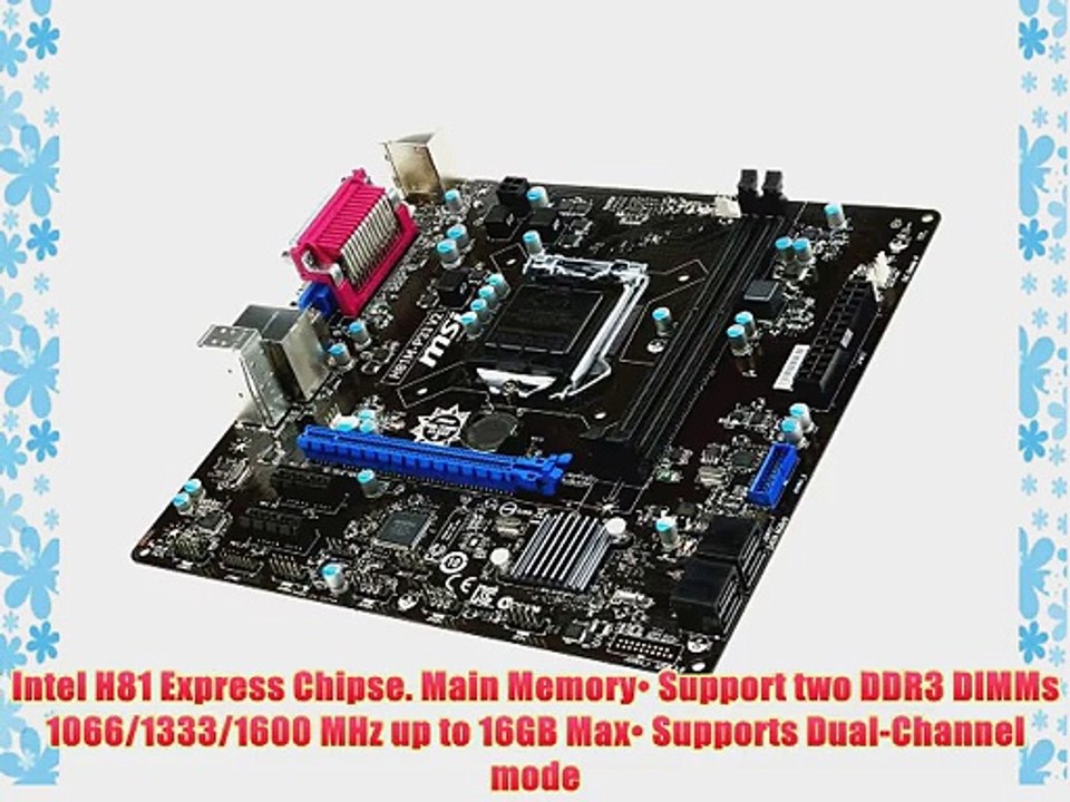 MSI Computer Corp. Micro ATX DDR3 1600 LGA 1150 Motherboards H81M-P33 V2