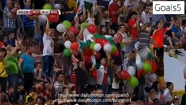 Popov I. Goal Malta 0 - 1 Bulgaria EURO 2016 Qualifying 12-6-2015