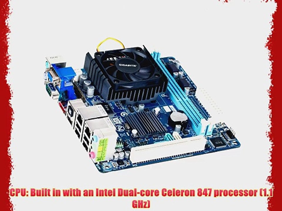 Gigabyte Intel Celeron 847 1.1 GHz Intel NM70 Mini ITX DDR3 1333 Motherboard/CPU/VGA Combo