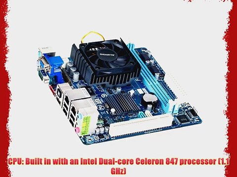 Gigabyte Intel Celeron 847 1.1 GHz Intel NM70 Mini ITX DDR3 1333 Motherboard/CPU/VGA Combo