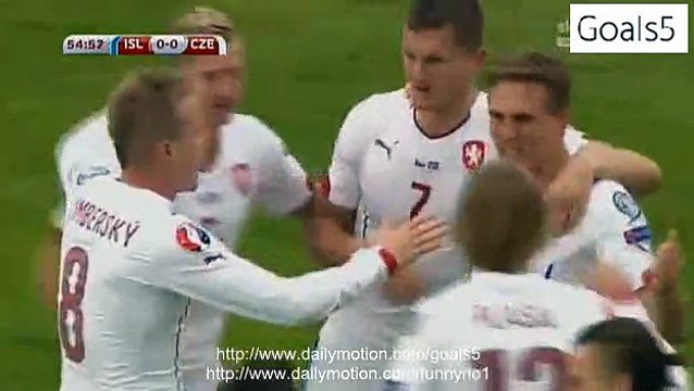 Borek Dockal Goal Iceland 0 - 1 Czech Republic EURO 2016 Qualifying 12-6-2015