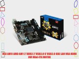 MSI AM1I AMD AM1 2*DDR3 2*USB3.0 6*USB2.0 GBE LAN VGA HDMI DVI Mini-ITX MOTHE