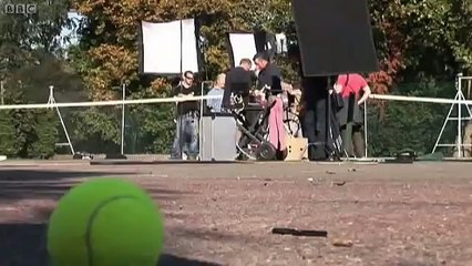 Ramona Marquez in Outnumbered BTS special (Playing Tennis)