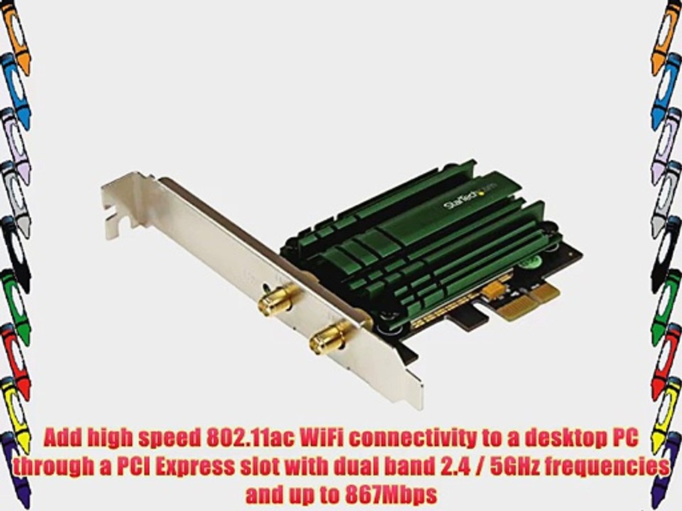 StarTech.com PCI Express AC1200 Dual Band Wireless AC Network Adapter with 2.4/5GHz Wireless