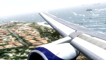 [HD]FSX Tailstrike Ataturk Airport Landing-LEVEL D 767 Turkish Airlines