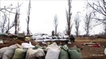 Донбасс. Село Пески. Прямое попадание в БМП-2  Украинской армии