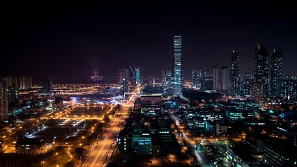 [Timelapse] Korea timelapse, Nightview of songdo. Incheon