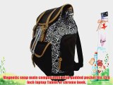 Printed Canvas Laptop Bookbag Backpack Retro Pattern Cotton Canvas Daypack Vintage Casual Canvas