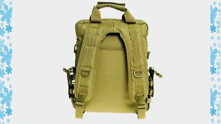 Seibertron waterproof Molle Tactical 14(inch) Laptop Sling BAG Backpack khaki
