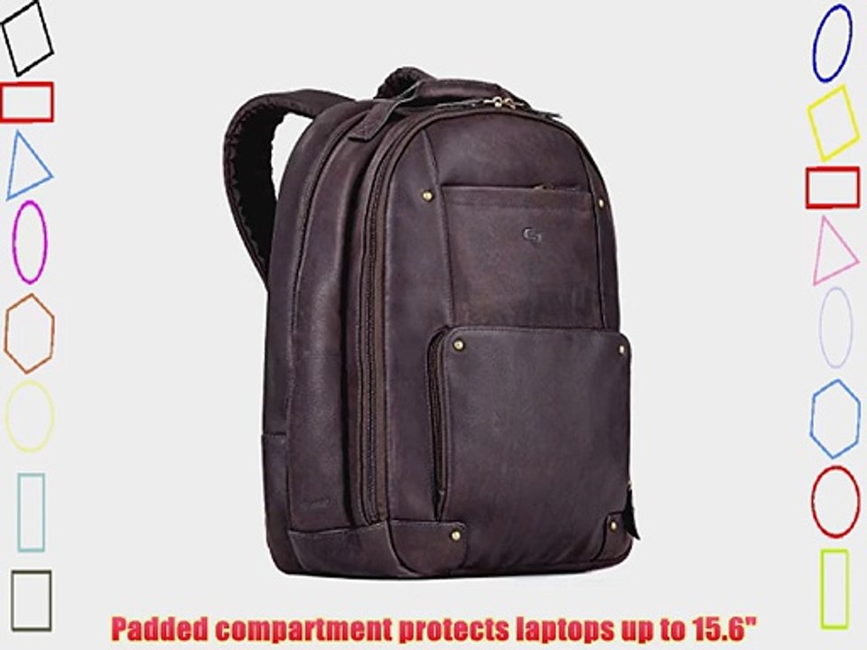 solo vintage colombian leather laptop backpack