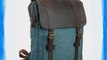 Unisex Genuine Leather Canvas Casual Backpack Rucksack Laptop Bag School Bookbag