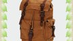 Retro Canvas Leather Casual Travel Hiking Daypack School College Laptop Backpack