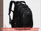 Large Roomy Business Laptop School Sports Travel Backpack Bags Black