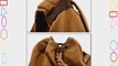 Leaper Vintage Genuine Leather Straps Canvas Laptop Backpack School College Rucksack Bag /Hiking