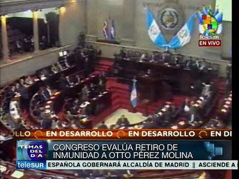 Debate Congreso de Guatemala retirar inmunidad al pdte. Otto Pérez