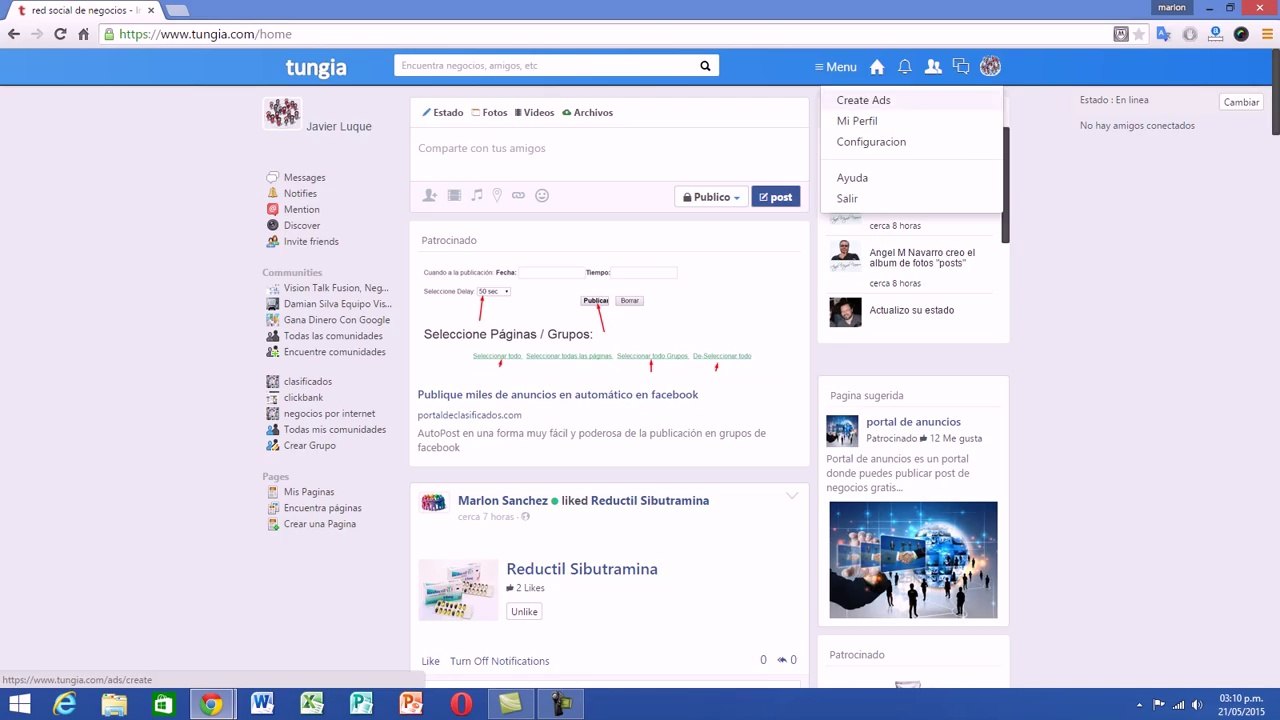 Como colocar un anuncio en tungia.com