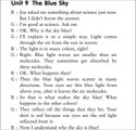 Listening Practice Through Dictation 1 - Unit 9 The Blue Sky (Repeat 10 times)