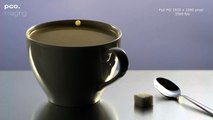 drop of coffee in slow motion
