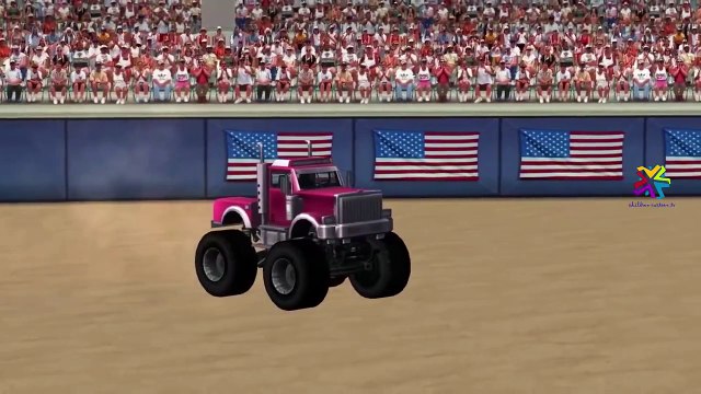 Monster Trucks Cartoons for Children Racing Cars Toys Monster Truck Crushing Cars Videos Cartoon