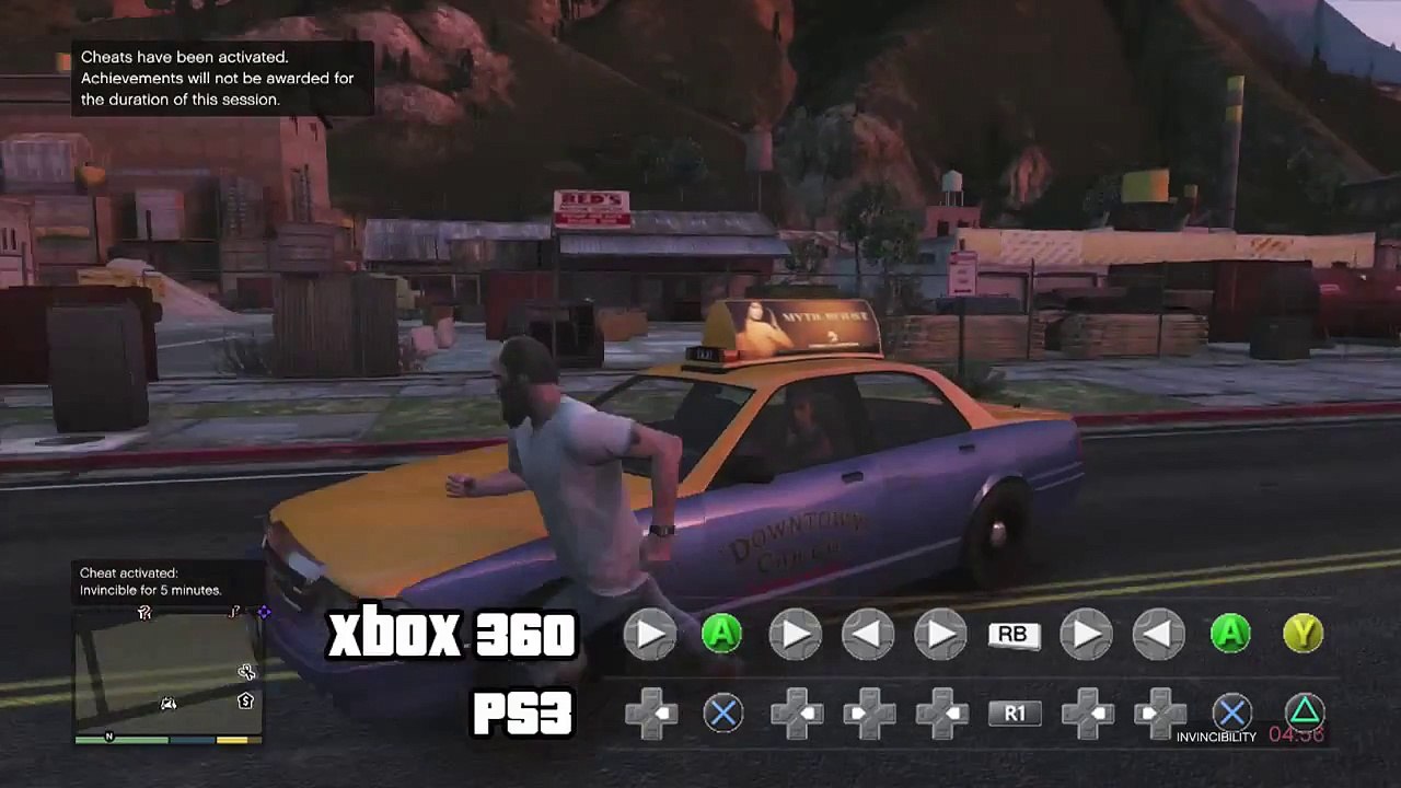 Gta 5 Invincibility Cheat Code Xbox 360 Ps3 Gta V Gameplay Video Dailymotion