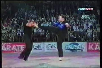 Ron Balicki and Willie Laureano Jeet Kune Do Demo in Paris France Bercy Martial Arts Festival