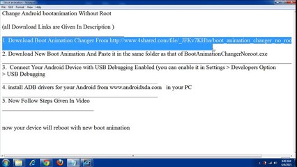 change android boot animation without root