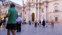 In the Piazza del Duomo in Ortigia, Sicily