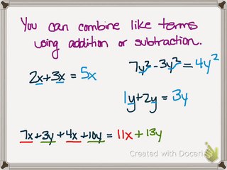 combining like terms