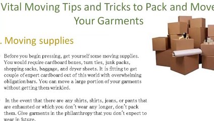 How to pack clothes for Moving