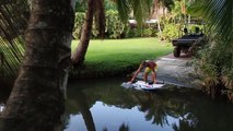 Laird Hamilton surfing on his JetSurf : a surf with engine