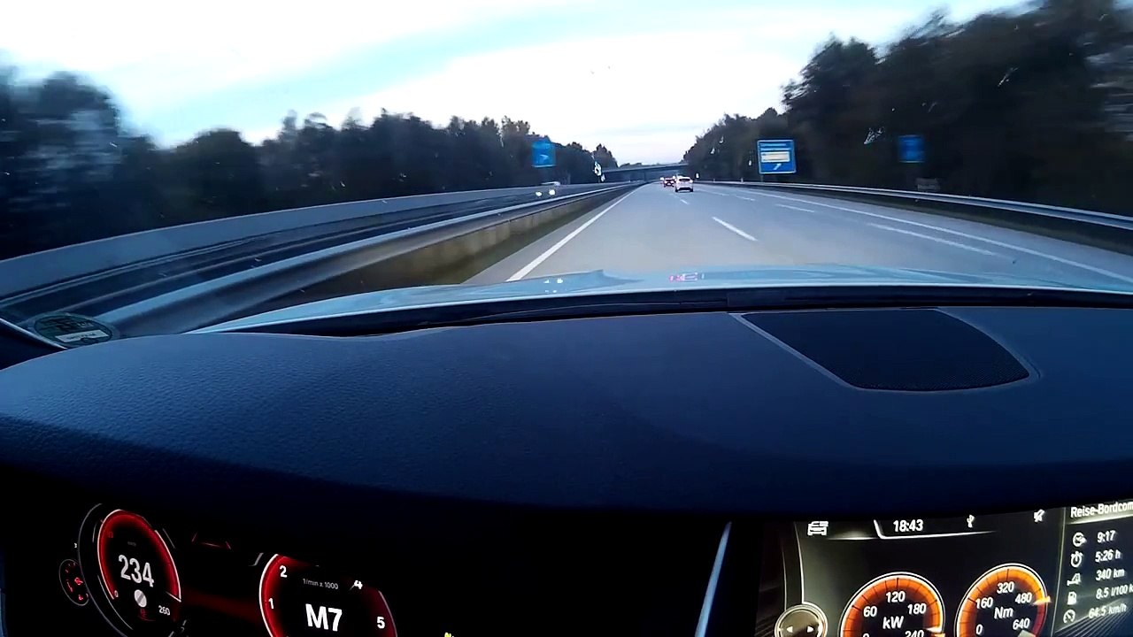BMW 535d F10 Autobahn Topspeed 256 km/h