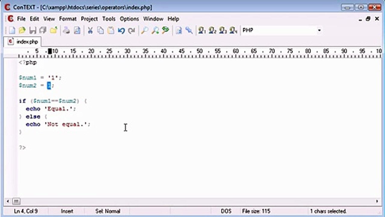 Beginner PHP Tutorial - 24 - Triple Equals_‏_1